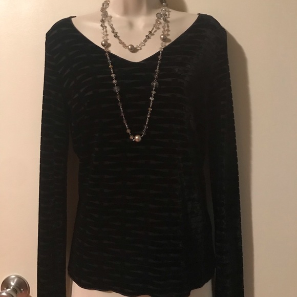 Armani Collezioni Sweater/Blouse, Size 10, Black - Picture 2 of 8